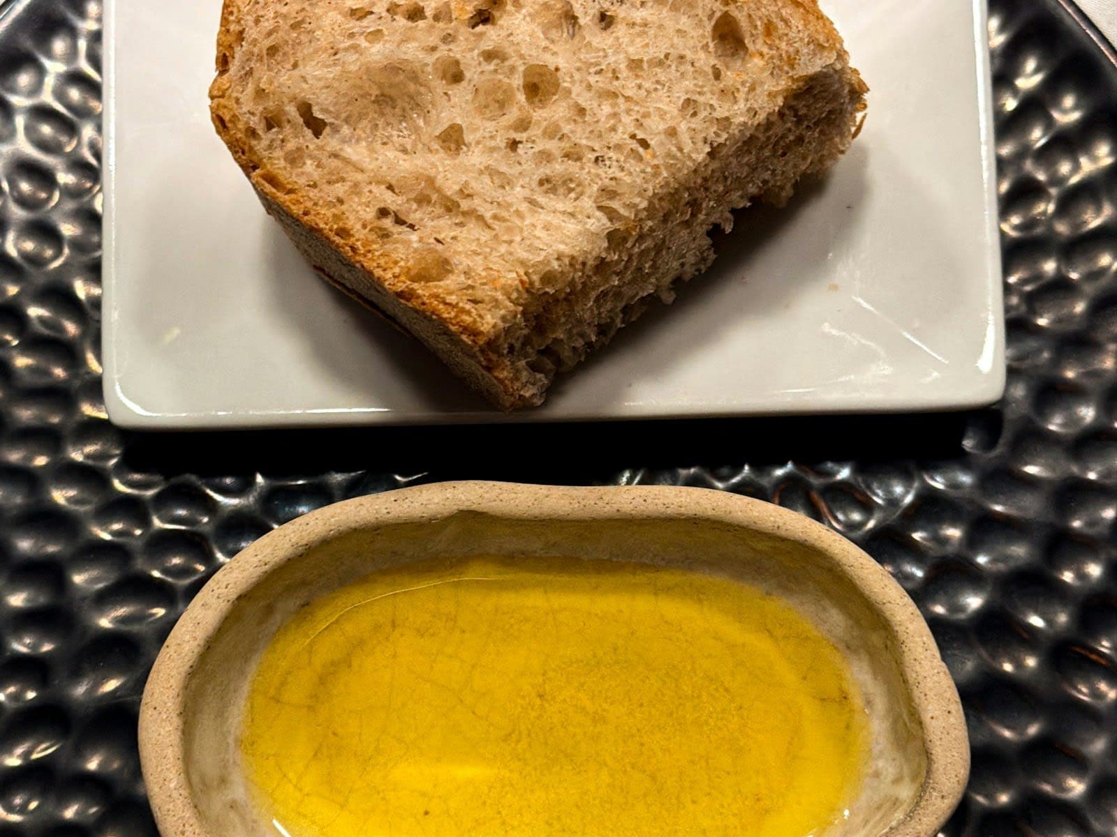 Tostada con aceite y sal